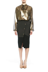 BOW COLLAR BLOUSE