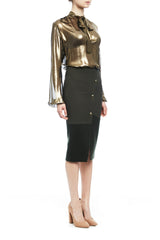 BOW COLLAR BLOUSE