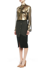 BOW COLLAR BLOUSE
